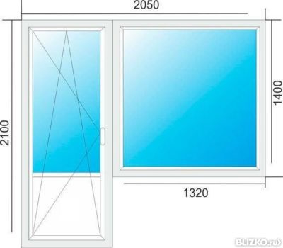 Балконный блок 2050х2100 3ст в кирпичный дом в тюмени - на п.