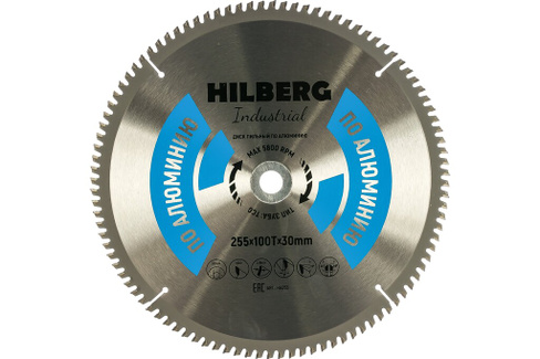 Диск пильный Industrial Алюминий (255x30 мм; 100Т) Hilberg HA255