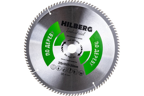 Диск пильный Industrial Дерево (315x30 мм; 100Т) Hilberg HW317