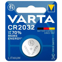 Батарейка 1 шт. VARTA ELECTRONICS, CR2032, литиевая, блистер, 6032101401