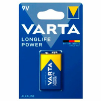 Батарейка алкалиновая 1 шт. VARTA LONGLIFE POWER, Крона 9V (6LR61, 6LF22, 1604A), 4922121411