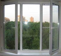 Окна ПВХ с монтажом трехсекционные