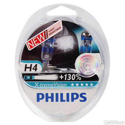 Лампа philips H4 XV 60/55W 1шт +130