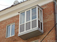 Остекление ростового балкона с тонировкой, профиль Veko