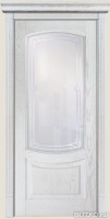 Дверь межкомнатная Гете массив ясеня белый ясень со стеклом