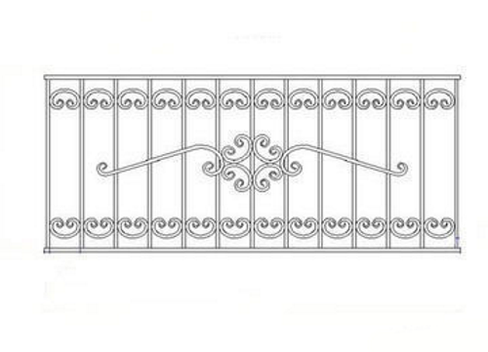 Забор кованый №13, из профильной трубы