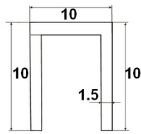 Нижняя направляющая 1м 10х10 мм TRACK-B 10x10x10 1M