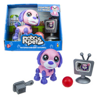 Интерактивная игрушка Озорной щенок со звуковыми эффектами, розово-фиолетовый арт.Т16936 1Toy