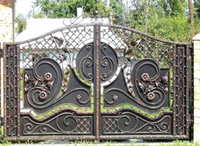 Ворота металлические распашные, размер 3*2 м № в 141(Черный кофе)