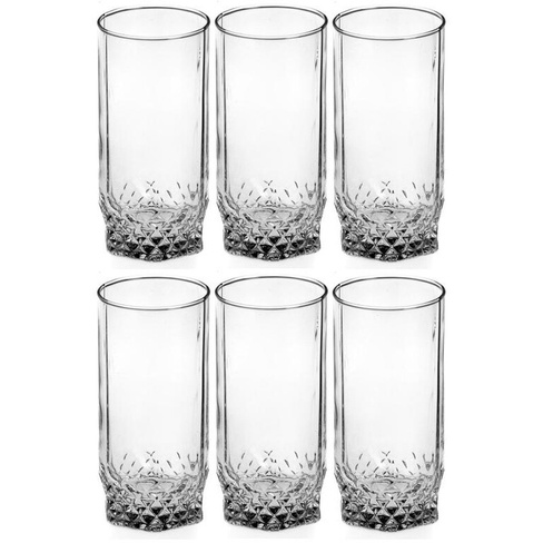 Набор стаканов Pasabahce Вальс стеклянные высокие 290 мл 6 штук в упаковке (артикул производителя 42942GRB)