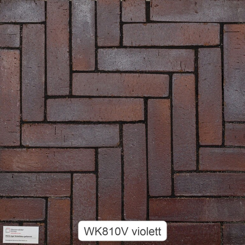 Тротуарный клинкер WK810V 240х55х52 Violett, без фаски