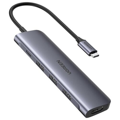 UGREEN. USB концентратор 5 в 1 (хаб), 3 х USB 3.0, HDMI, PD (50209) Ugreen