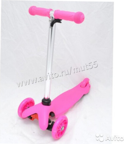 Самокат Scooter mini до 40кг розовый