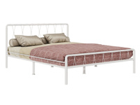 Двуспальная кровать Камилла Белый, металл, 140х200 см