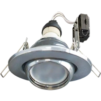 Ecola GU10 FT3011 светильник встраиваемый поворотный хром 40x110 (кd102)
