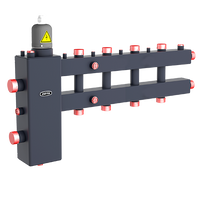 Гидроразделитель с коллектором горизонтальный, 5 контуров, до 70 кВт с загл
