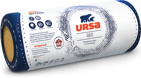 Утеплитель Ursa Geo М-25Ф 80х1200х6000