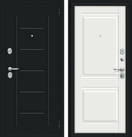 Входная дверь "Некст Кале" Букле черное/Off-white