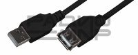 Шнур USB (A)шт. - USB (A)гн. 1,5м USB 2.0 с ферритовым фильтром