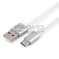 USB кабель шт.USB (A) - шт.Type-C "Cablexpert", серия Silver, белый, блисте