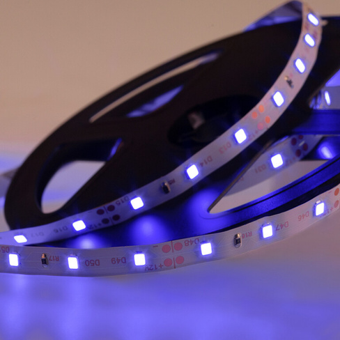 LED лента открытая, 8 мм, IP23, SMD 2835, 60 LED/m, 12 V, цвет свечения син