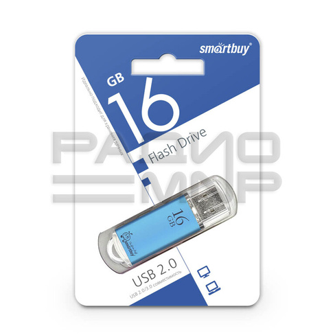 USB Flash накопитель 16GB SmartBuy V-Cut (синяя)