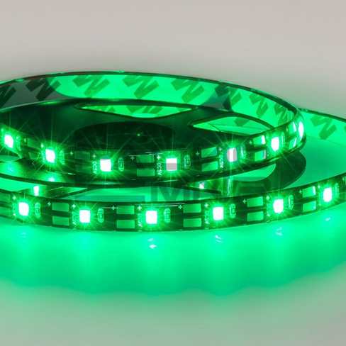 Лента LED с USB коннектором 5В, 8мм, IP65, SMD 2835, 60 LED на 1м (зелёный)