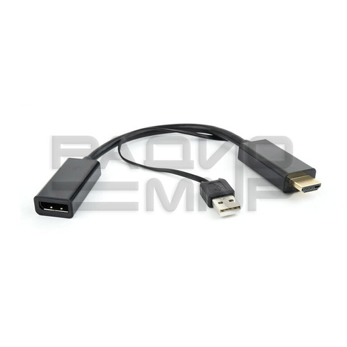 Конвертер шт. HDMI - гн. DisplayPort (HD19M+USBxHD20F) "Cablexpert"