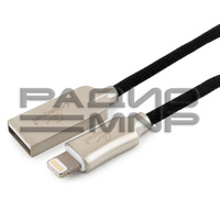 USB кабель шт.USB (A) - шт.Lightning 1,0м MFI, черный серия Platinum "Cable