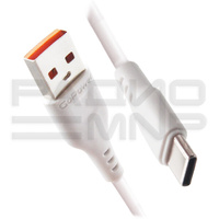 USB кабель шт.USB (A) - шт.Type-C 1м, 2,4A, белый GP01T "GoPower"