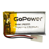 Аккумулятор Li-Pol LP602035 PK1 3.7V 350mAh (толщ.6,0мм, шир.20мм, дл.35мм)