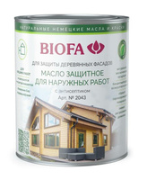 BIOFA 2043 Масло защитное для наружных работ с антисептиком (10 л 4321 Ольха )