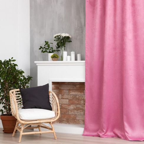 Классические шторы Классика цвет: розовый (270х300 см - 1 шт)