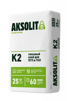 Клей гипсовый для пазогребневых плит и гипсокартона Aksolit К2 25 кг