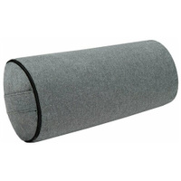 Подушка для йоги медитации BIO-TEXTILES Болстер валик 70*22 серый с лузгой гречихи массажная спортивная ортопедическая