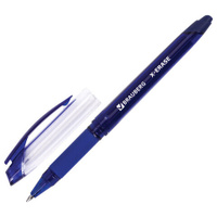 Ручка стираемая гелевая с грипом BRAUBERG X-ERASE СИНЯЯ корпус синий узел 07 мм линия письма 035 мм 143333