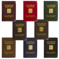 Обложка для паспорта металлический шильд с гербом ПВХ ассорти STAFF 237579