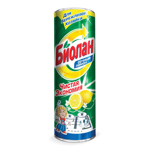 Чистящее средство 400 г БИОЛАН Сочный лимон порошок 31-6