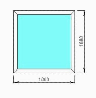 Окно алюминиевое Alroks холодное 100х100 трехкамерное одностворчатое