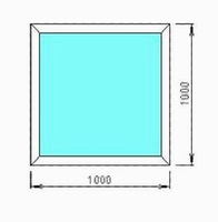 Окно алюминиевое Krauss теплое 1005х1005 трехкамерное одностворчатое