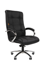 Офисное кресло Chairman 424 кожа черная N