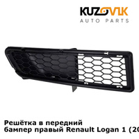 Решётка в передний бампер правый Renault Logan 1 (2005-2013) KUZOVIK SAT