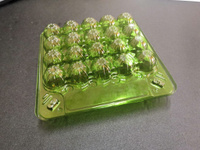 Упаковка на 20 перепелиных яиц ПЭТ зеленая 100 шт.