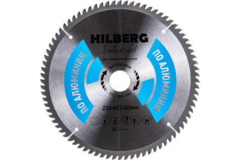 Диск пильный Industrial Алюминий (230x30 мм; 80Т) Hilberg HA230