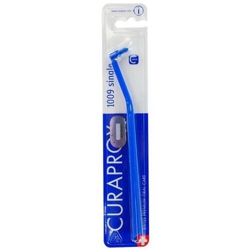 Зубная щетка Curaprox CS 1009 single, синий, диаметр щетинок 0.12 мм