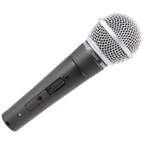 Микрофон проводной Shure SM58S, комплектация: микрофон, разъем: XLR 5 pin (M), черный, 1 шт
