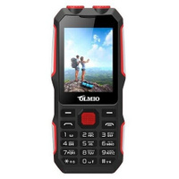 Телефон OLMIO X02 RU, 2 SIM, черный/красный