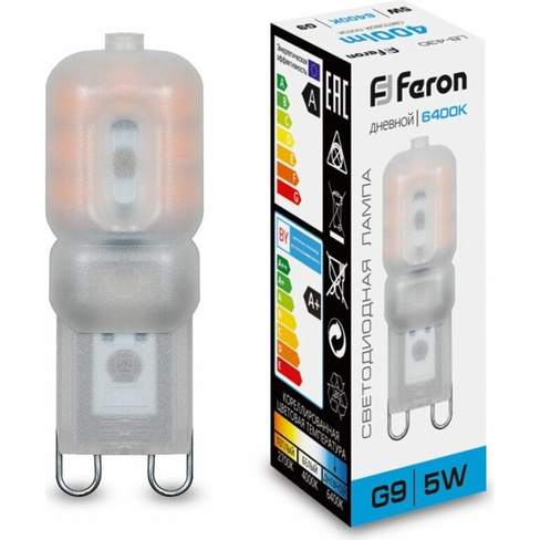 Светодиодная лампа FERON LB-430 G9 5W 6400K