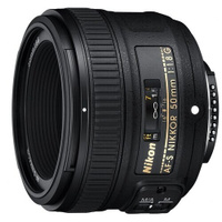 Объектив Nikon 50mm f/1.8G AF-S Nikkor, черный