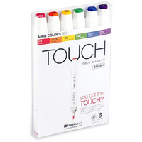 Набор маркеров Touch Brush 6 цветов (толщина линии 3 мм)